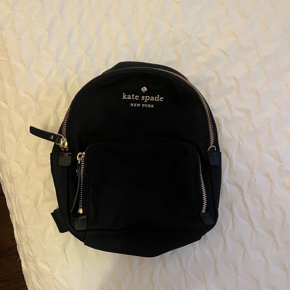 Kate Spade Black and Gold Backpack